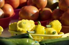 Squash and tomatoes at farmer's market