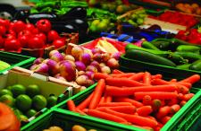 Crates of vegetables