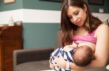 Woman breastfeeding a baby