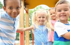 Kids playing on a playground