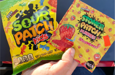 Delta-8 Sour Patch versus Stoner Patch candy packages, they look very similar