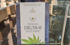 Delta-8 products promotional sign